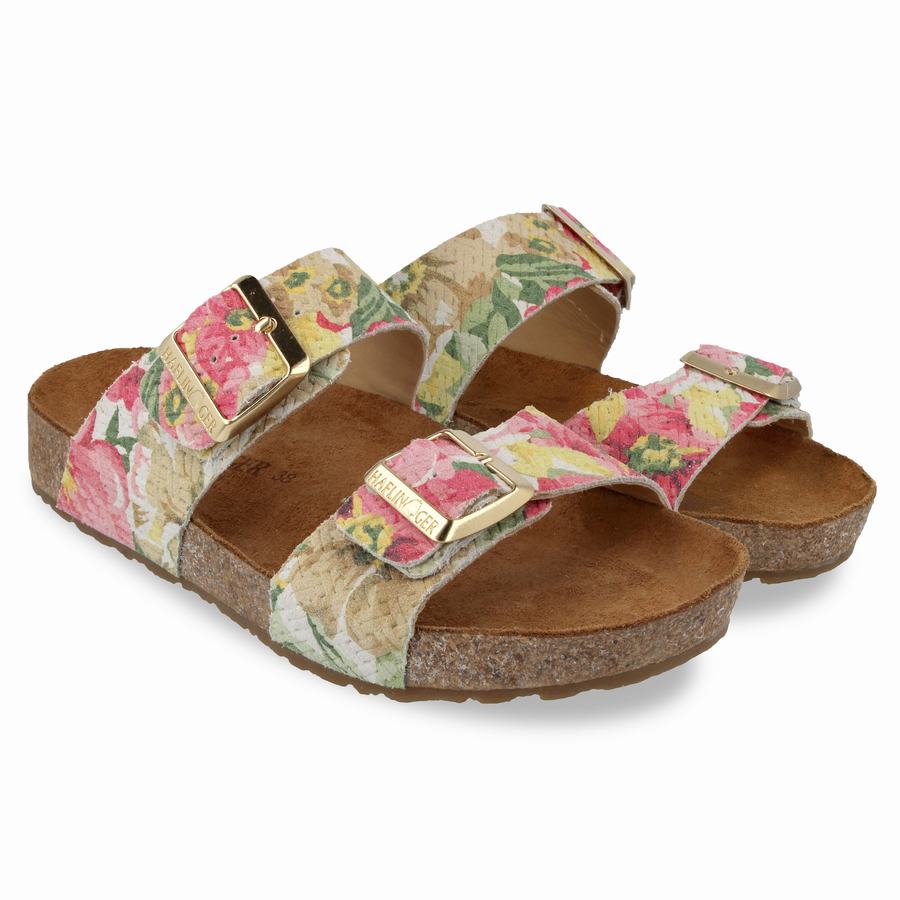 Haflinger Andrea Sandaler Dame Rosa Multicolor | YTE6028JW