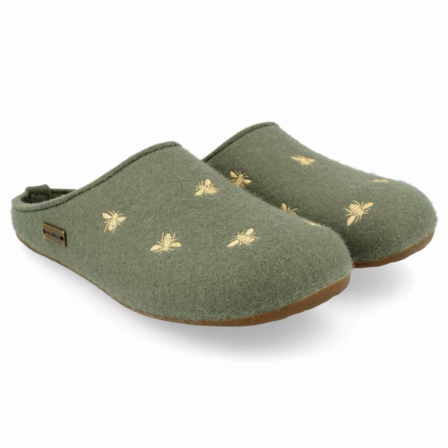 Haflinger Api Soft Sole Tøfler Dame Lyse Grønn | KFE7926RH