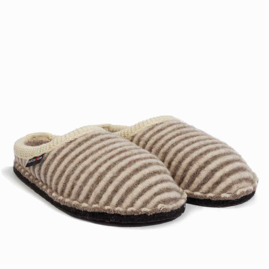 Haflinger Cathy Soft Sole Tøfler Dame Beige Hvite | GGZ910QV