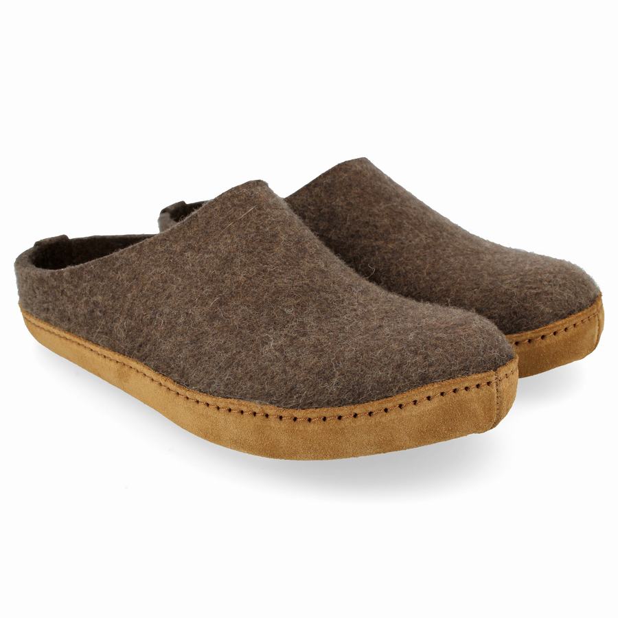 Haflinger Emils Soft Sole Tøfler Dame Brune | IBR629FN