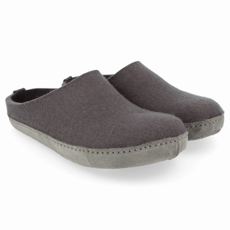 Haflinger Emils Soft Sole Tøfler Dame Lyse Grå | QNA6864JL