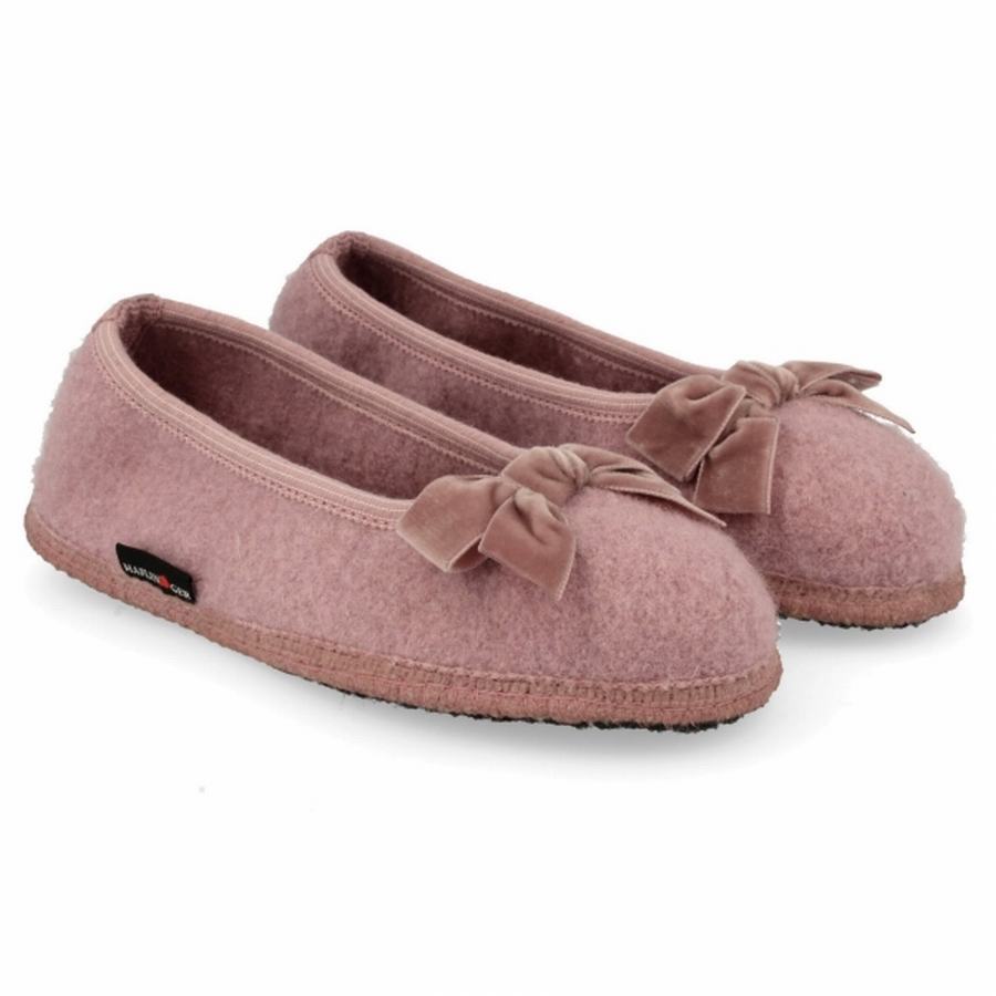 Haflinger Fiocco Soft Sole Tøfler Dame Rosa | HVJ8440UC